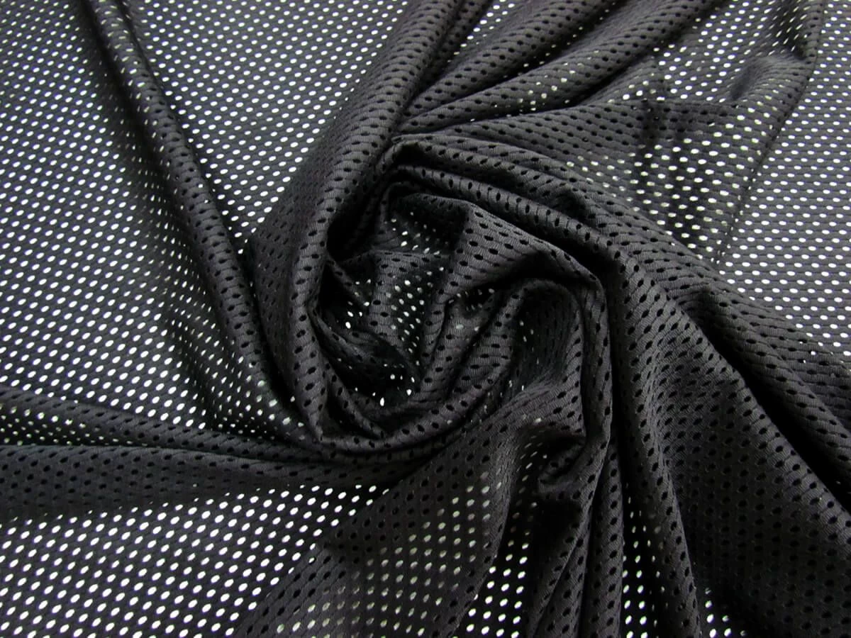 Eyelet Mesh Spandex- Black #7500 3 Eyelet Mesh Spandex- Black #7500