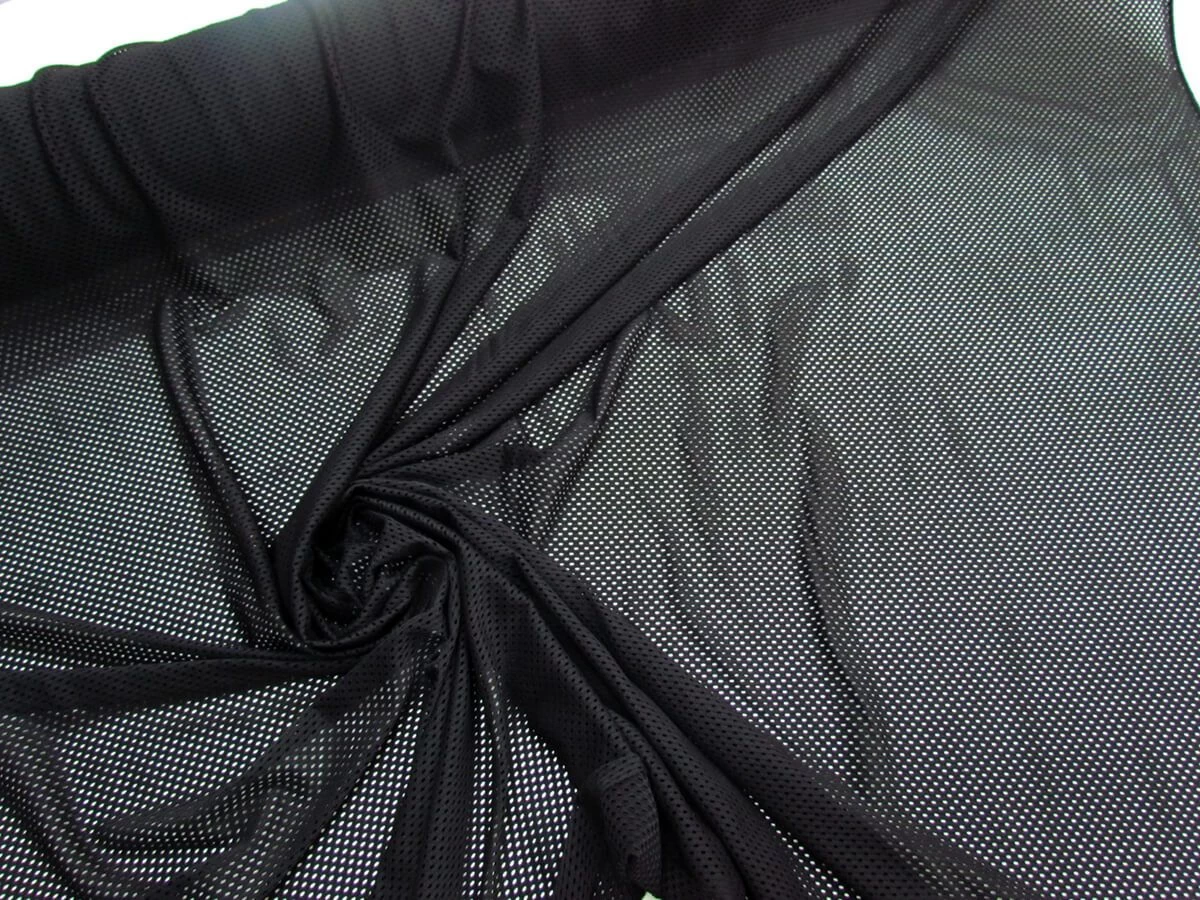 Eyelet Mesh Spandex- Black #7500 4 Eyelet Mesh Spandex- Black #7500 - Image 2