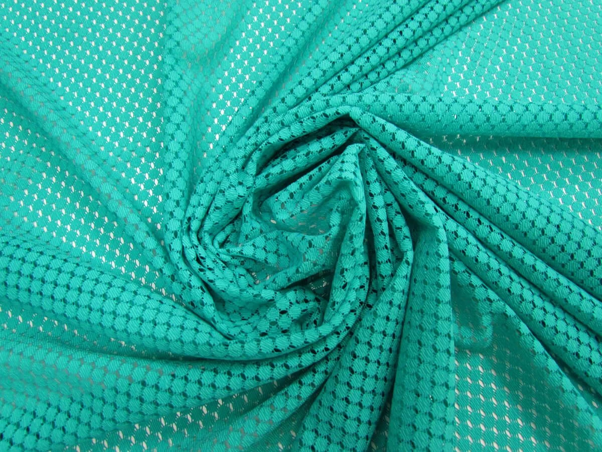 Freckle Stretch Mesh- Turquoise #7511 3 Freckle Stretch Mesh- Turquoise #7511