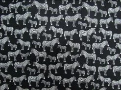 Zebra Party- Black #PW1323 -Clothing Fabrics Shop img 6144 2