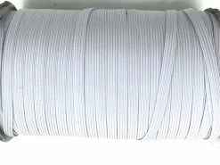 Roll Of 6mm Braided Elastic- Cool White #1012F