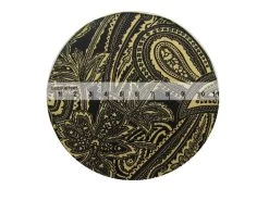 Pretty In Paisley- Yellow On Black #PW1344 -Clothing Fabrics Shop img 6215 4