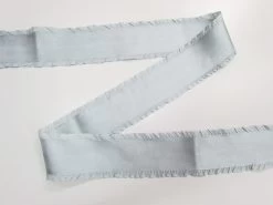 60mm Ruffle Ribbon Trim- Blue Grey #874
