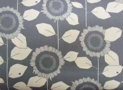 Retro Sunflower Cotton- Grey #4250