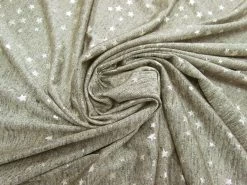 Metallic Foil Star Marle Jersey- Gold #4275