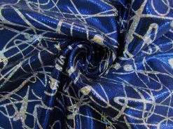 Holographic Laser Show Spandex- Navy #7691