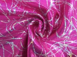 Holographic Laser Show Spandex- Pink #7694