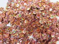 24gm Sequin Pack- Holographic Bronze- 8mm #007