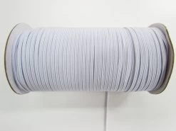 182m Roll Of 3mm Braided Elastic- White- 1004m