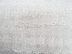 85mm Circle Scallop Embroidered Organza 145cm Piece #966