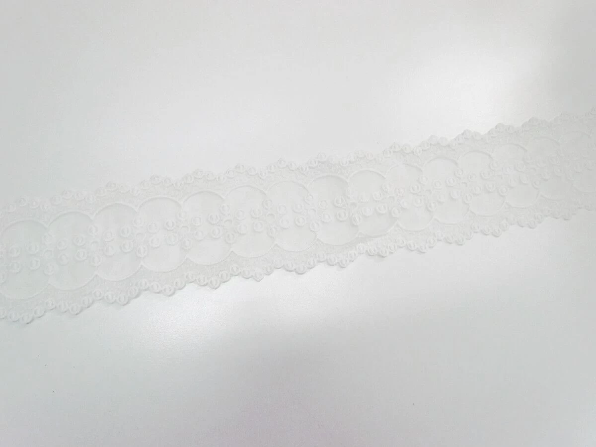 85mm Circle Scallop Embroidered Organza 145cm Piece #966 5 85mm Circle Scallop Embroidered Organza 145cm Piece #966 - Image 3