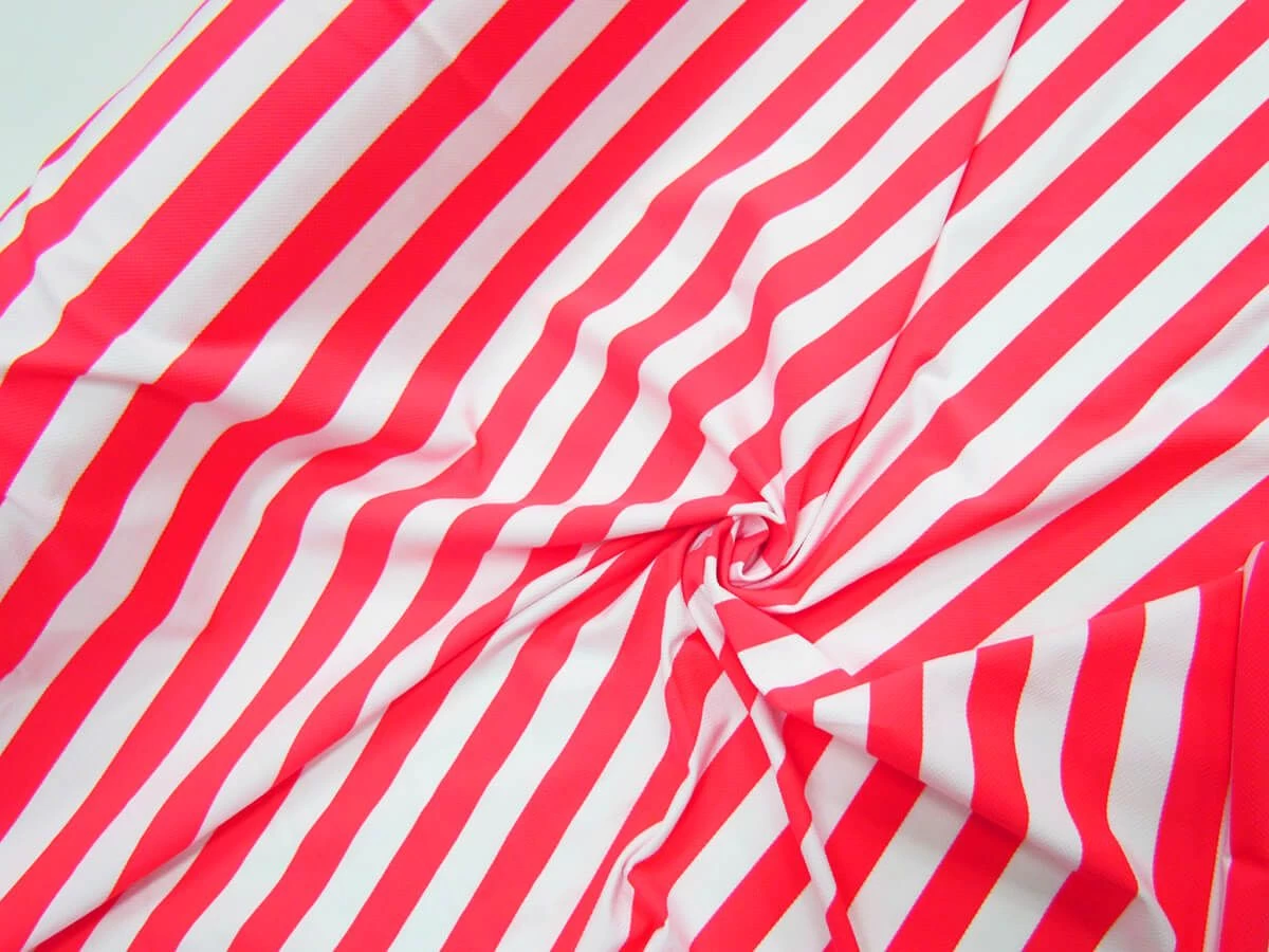 Neon Watermelon Stripe Spandex #7834 4 Neon Watermelon Stripe Spandex #7834 - Image 2