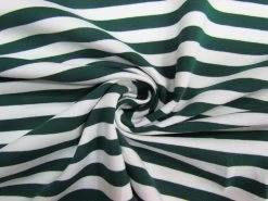 Levana 9mm Stripe Cotton Blend Spandex- Forest And White #7950