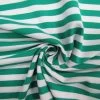 Levana 10mm Stripe Cotton Blend Spandex- Teal And White #7951