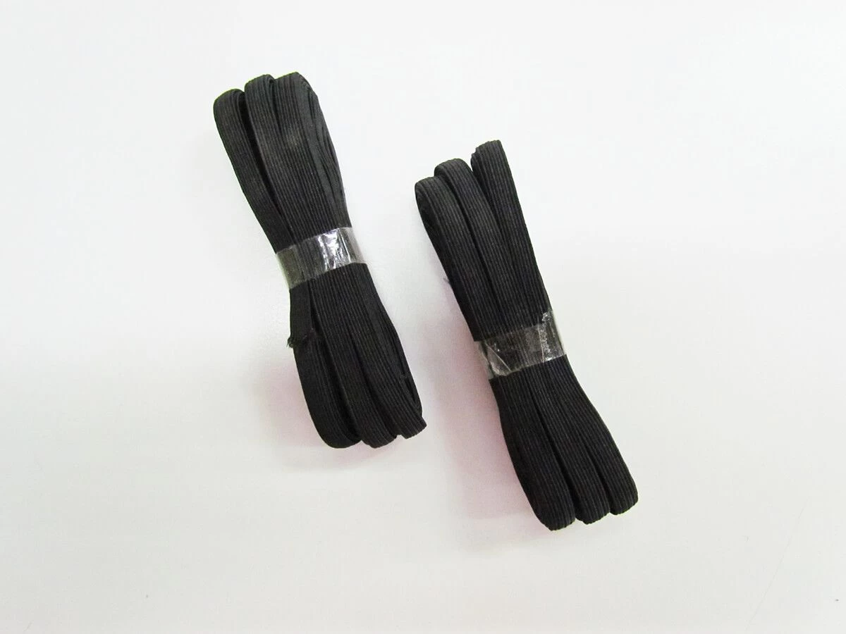 5m Pack Of 6mm Braided Elastic- Black - 2 Pack Bundle #1019F 4 5m Pack Of 6mm Braided Elastic- Black - 2 Pack Bundle #1019F - Image 2