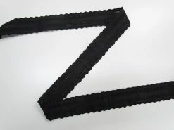 39mm Embroidered Ribbon Trim- Black #1000 -Clothing Fabrics Shop img 8007 3