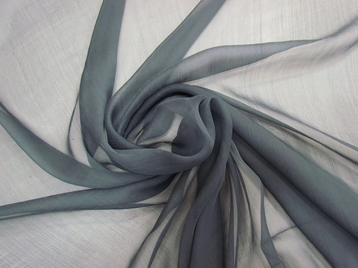 Yoryu Silk Chiffon- Cold Grey #5892 3 Yoryu Silk Chiffon- Cold Grey #5892