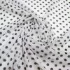 Polka Dot Stretch Mesh- White #2385