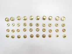 Gold Press Fastener Studs- 15mm- 10 For $4- RW271
