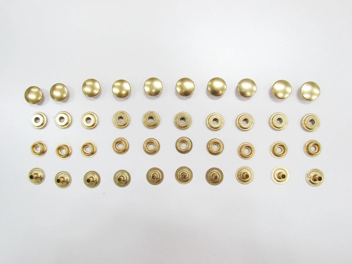 Gold Press Fastener Studs- 15mm- 10 For $4- RW271 3 Gold Press Fastener Studs- 15mm- 10 For $4- RW271