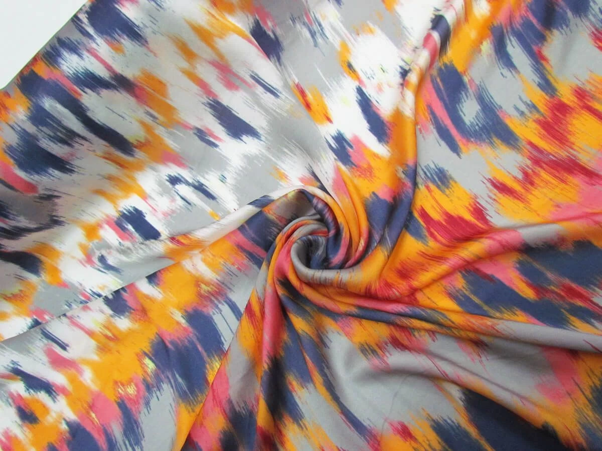 Sunset Ripple Silk Satin Chiffon #8516 4 Sunset Ripple Silk Satin Chiffon #8516 - Image 2