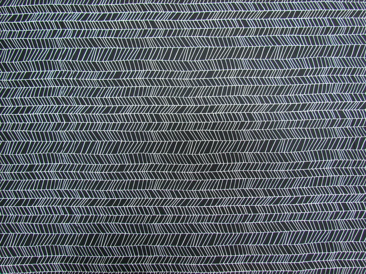 Monochrome Cotton- Odd Stripe- White On Black DV3665 4 Monochrome Cotton- Odd Stripe- White On Black DV3665 - Image 2