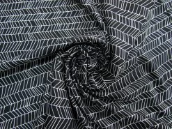 Monochrome Cotton- Odd Stripe- White On Black DV3665 8 Monochrome Cotton- Odd Stripe- White On Black DV3665 -Clothing Fabrics Shop img 9789 3