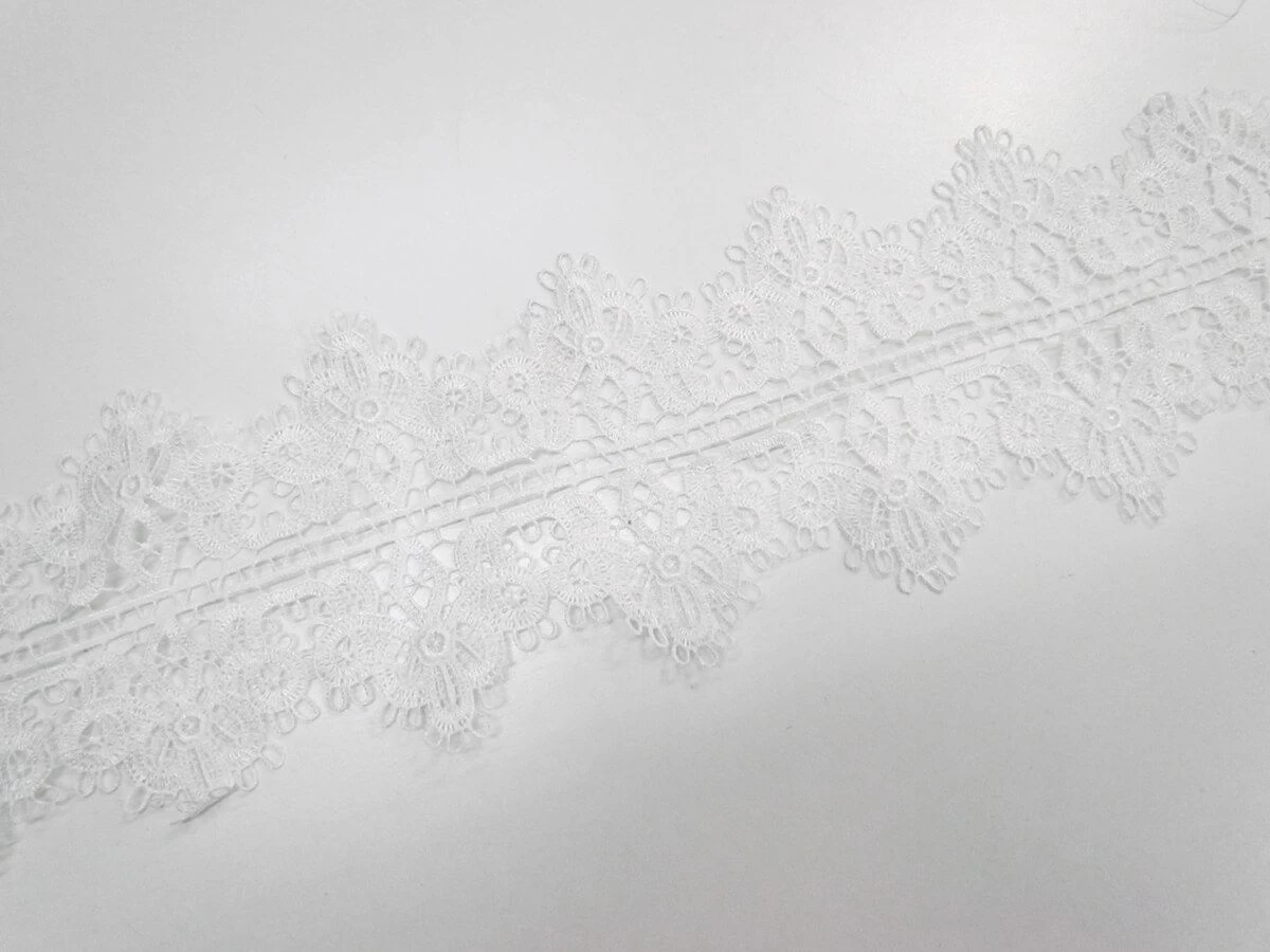 105mm Diamond Lace Trim- White #T032 4 105mm Diamond Lace Trim- White #T032 - Image 2