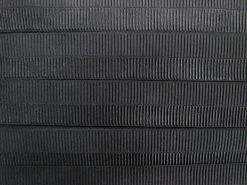 30mm Wide Ribbed Fold Over Elastic- Black #T034
