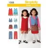 Simplicity Pattern S1568 Child's Jumper, Vest, Trousers And Skirt- Size A (3-4-5-6-7-8) -Clothing Fabrics Shop s1568 envelope front 2