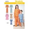Simplicity Pattern S1575 Child's, Girl's And Boy's Loungewear- Size HH (3-4-5-6) -Clothing Fabrics Shop s1575 envelope front 2