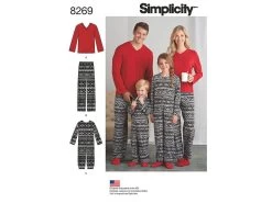 Simplicity Pattern S8269 Child's Girls' And Boys' Jumpsuit And Teens' And Adults' Trousersand Knit Top- Size A (XS - L / XS - XL)