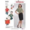 Simplicity Pattern S8452 Women’s Vintage Knit Blouse- Size A (S-M-L) -Clothing Fabrics Shop s8452 envelope front 2