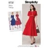 Simplicity Pattern S8732 Women's Vintage Dress- Size U5 (16-18-20-22-24) -Clothing Fabrics Shop s8732 envelope front 2