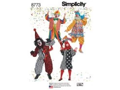 Simplicity Pattern S8773 Women's, Men's And Teens' Costumes- Size A (XS-S-M-L-XL)