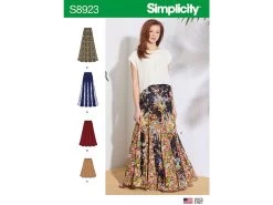Simplicity Pattern S8923 Misses' Pull-On Skirts- Size 14-16-18-20-22