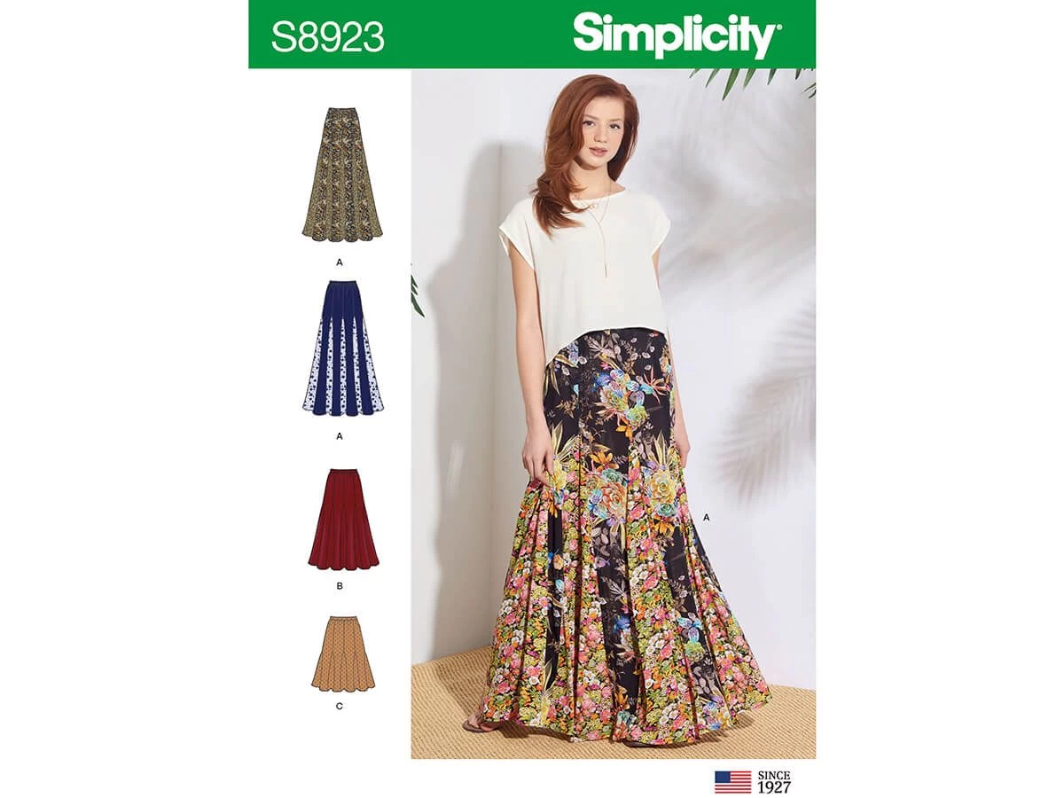 Simplicity Pattern S8923 Misses' Pull-On Skirts- Size 14-16-18-20-22 3 Simplicity Pattern S8923 Misses' Pull-On Skirts- Size 14-16-18-20-22