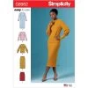 Simplicity Pattern S8982 Misses' Knit Two Piece Sweater Dress, Tops, Skirts- Size 14-16-18-20-22 -Clothing Fabrics Shop s8982 envelope front 2