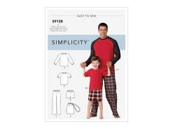 Simplicity Pattern S9128 Men's & Boys Sleepwear- Size A (S - L / S - XL)