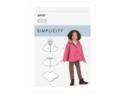 Simplicity Pattern S9197 CHILDREN'S CAPE & PONCHO- Size A (3-4-5-6-7-8)