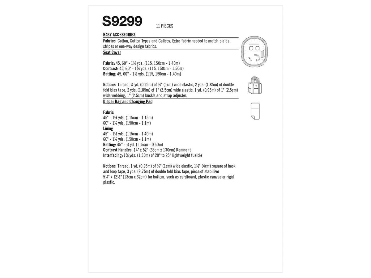 Simplicity Pattern S9299 BABY ACCESSORIES- Size OS (ONE SIZE) 4 Simplicity Pattern S9299 BABY ACCESSORIES- Size OS (ONE SIZE) - Image 2