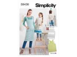 Simplicity Pattern S9436 ADULT & CHILD APRONS- Size A (XS - L / XS - XL)