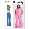 Simplicity Pattern S9689 MISSES' AND WOMEN'S VEST AND PANTS- Size W2 (20W-22W-24W-26W-28W) -Clothing Fabrics Shop s9689 main