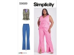 Simplicity Pattern S9689 MISSES' AND WOMEN'S VEST AND PANTS- Size W2 (20W-22W-24W-26W-28W)