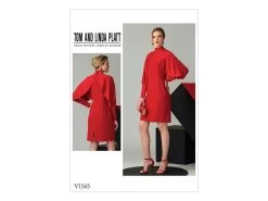 Vogue Pattern V1565 Misses' High Neck Dress With Full Sleeves- Size 14-16-18-20-22