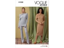 Vogue Pattern V1929 Misses' Knit Top, Dress And Pants- Size 18-20-22-24-26